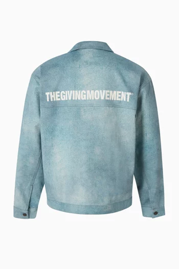 Unisex Oversized Jacket in Soft Denim