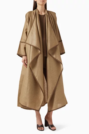 Poncho Abaya Set in Linen