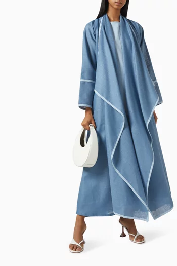 Poncho Abaya Set in Linen