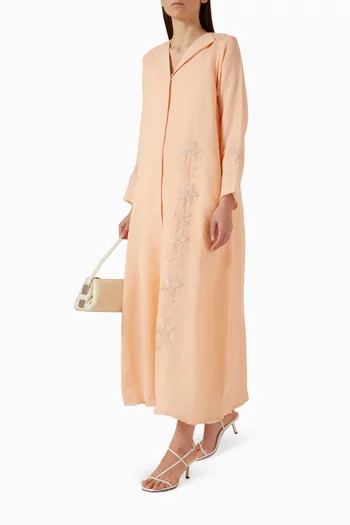 Embroidered Trench Coat Abaya