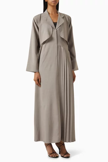 Pleated Flap Abaya
