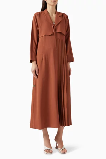 Pleated Flap Abaya
