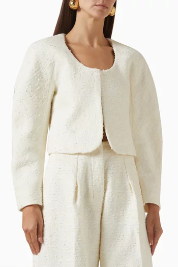 La Veste Cardigan Courte in Tweed