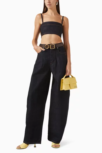 Le Bandeau Bisou Top in Denim