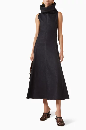 La Robe Triangle de-Nimes Dress in Denim