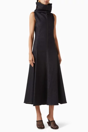 La Robe Triangle de-Nimes Dress in Denim