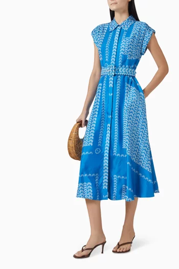 Serena Midi Dress in Silk Satin