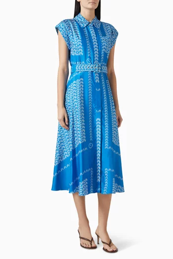 Serena Midi Dress in Silk Satin