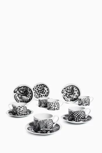 High Fidelity Coffee Cup & Saucer, Set of 6