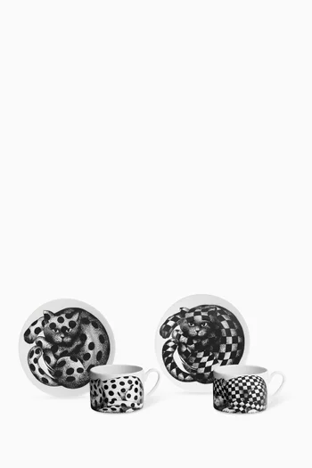 High Fidelity Tea Cup & Saucer, Set of 2