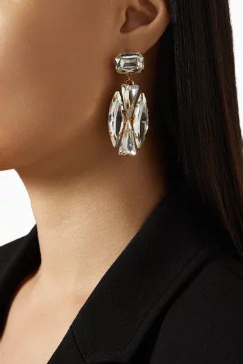 Hera Cluster Drop Earrings in Gold-plated Brass