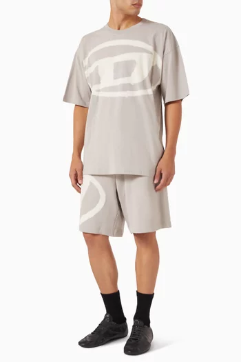 Bleached-logo T-shirt in Organic Cotton