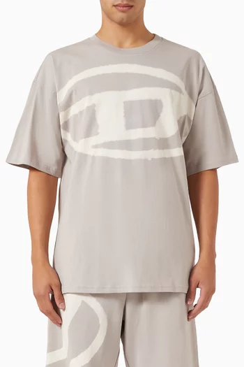 Bleached-logo T-shirt in Organic Cotton