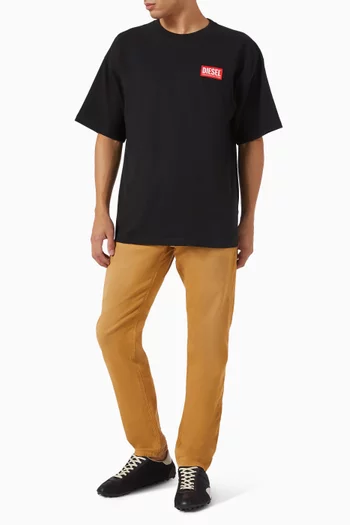 Jacquard-logo T-shirt in Organic Cotton