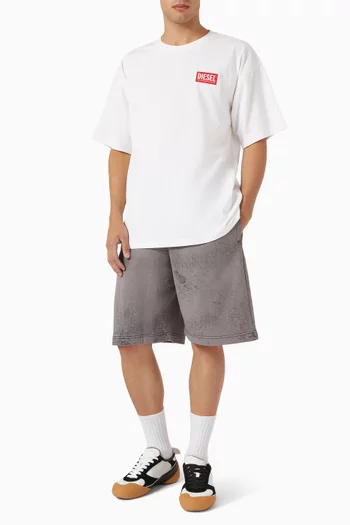 Embroidered-logo Shorts in Organic Cotton