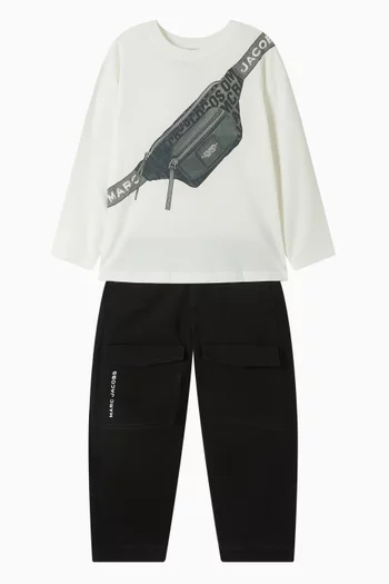 Snapshot Long-sleeve T-shirt in Cotton