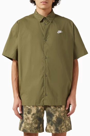 قميص كلوب واسع بأزرار 