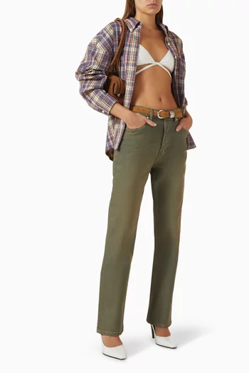 High-rise Straight Jeans in Denim