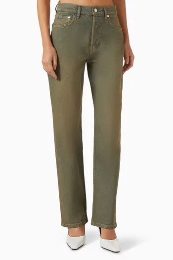 High-rise Straight Jeans in Denim