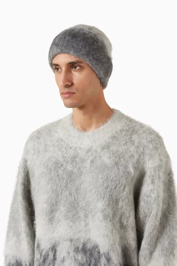 Ombre Knit Beanie in Alpaca-blend
