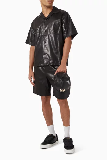MA Camp Shirt in Leather