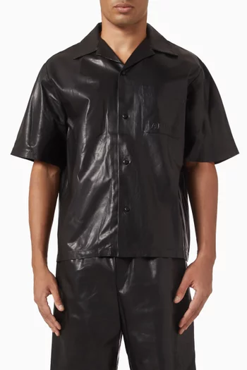 MA Camp Shirt in Leather