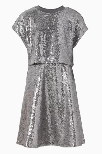2-in-1 Sequin-embellished Dress
