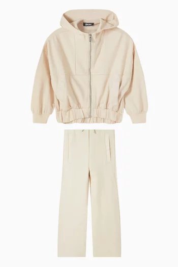 بنطال بقصة ساق واسعة وحزام خصر مطاطي