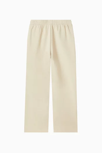 بنطال بقصة ساق واسعة وحزام خصر مطاطي