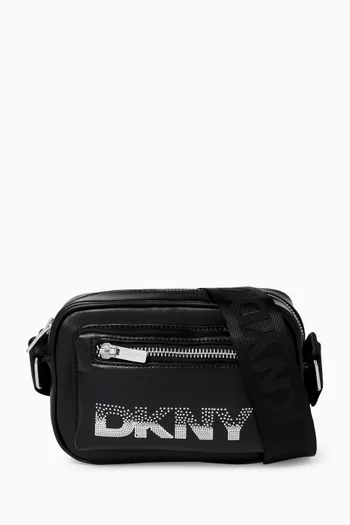 Logo Crossbody Bag in Faux Leather