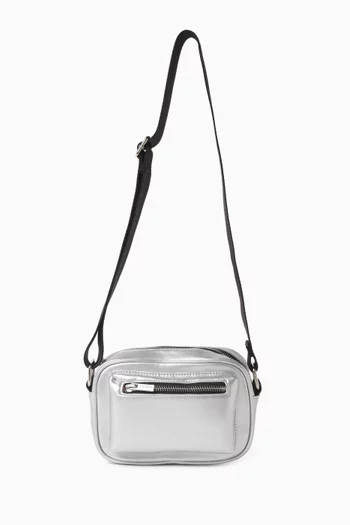 Logo Crossbody Bag in Faux Leather