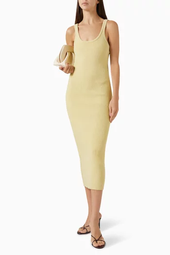 فستان تور مزيج قطن مضلع