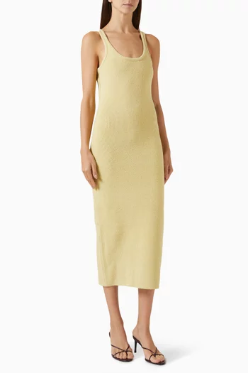 فستان تور مزيج قطن مضلع