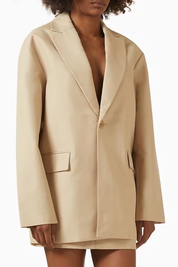 جاكيت رامبيج بقصة فضفاضة قطن