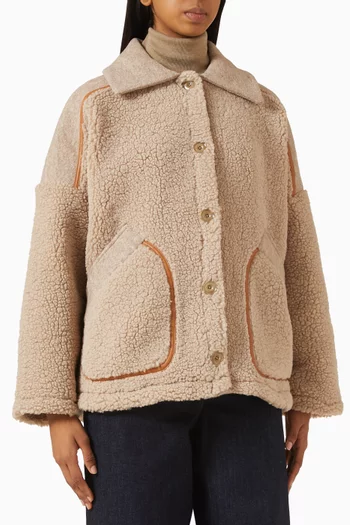 Icy Rocky Jacket in Faux Sheepskin-style Yarn