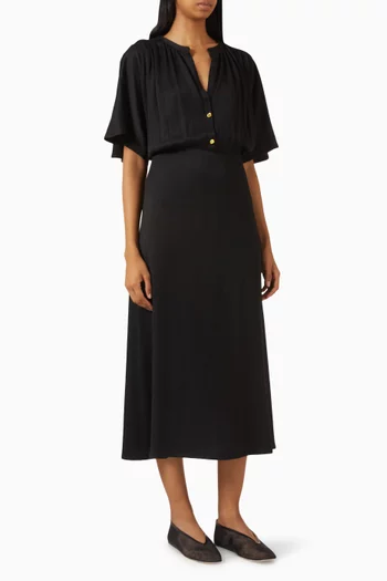 Ellita Dress in Double Seersucker