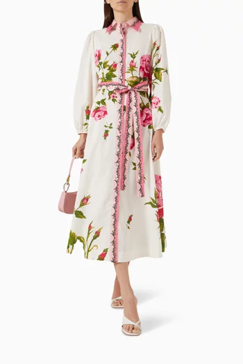 Lucille Dress in Linen-cotton