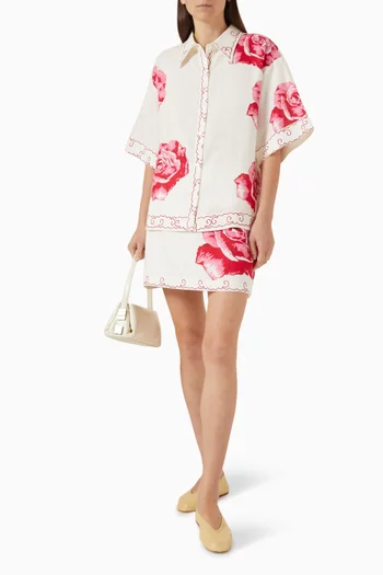 Remy Printed Shirt in Linen