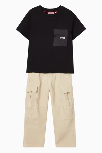 تي شيرت بجيب على الصدر قطن جيرسيه