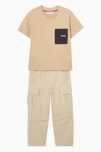 تي شيرت بجيب على الصدر قطن جيرسيه