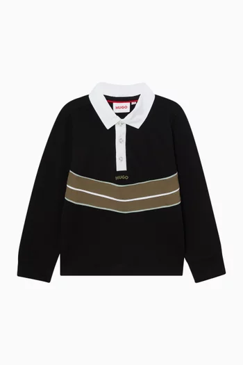 Logo Polo Shirt in Stretch Cotton