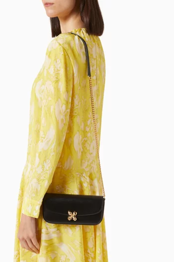 حقيبة سكل فلاور صغيرة جلد عجل