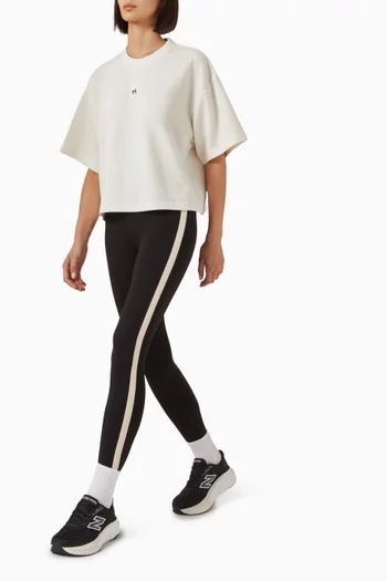 تي شيرت برنتمبس قصير مزيج قطن متشابك