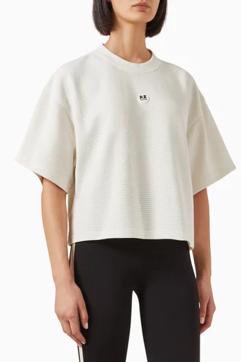 تي شيرت برنتمبس قصير مزيج قطن متشابك