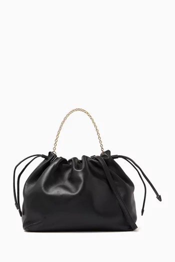 Alexandra Drawstring Bag in Leather