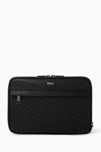 Monogram Washbag in Bonded Leather