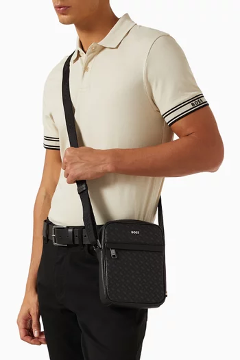 Zair Reporter Crossbody Bag in Coated Canvas