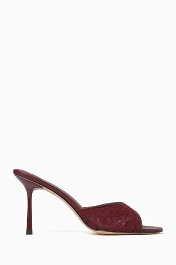 Samara 90 Mule Sandals in Lace