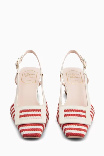 Belle Vivier Slingback 45 Pumps in Canvas