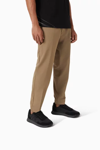 Padded Sneakers in Nylon & Suede